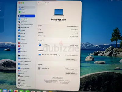 M1 Max 16” 64gb ram 4tb ssd
