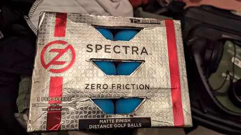 Spectra Zero Friction Matte Finish Distance Golf Balls - 1 Sleeve (3 Balls)