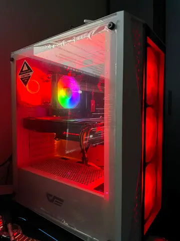 White Gaming Desktop PC with RGB Cooling Fans (best Condition)