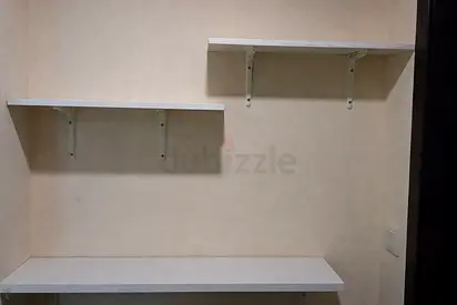 Set of 3 Wall-mounted White Floating Shelves — Good Condition 2x60 1x95cm