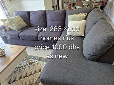 L shape homes r us sofa as new - townsquare