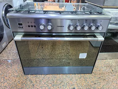 Tornado 5-Burner Gas Cooker with dual fan in Oven - Stainless Steel