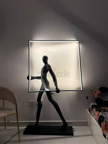 Modern Abstract (113Cm) Sculpture with Illuminated Frame (Floor Display)