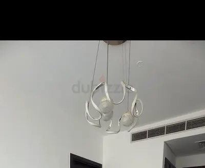 Modern LED Pendant Chandelier - 3 Globe Swirl Design