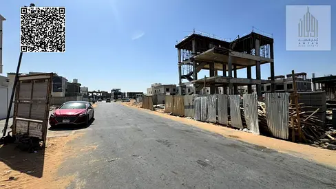 قطعتان أرض سكنية متجاورتان | الحليو 1 عجمان | 3,014 قدم للقطعة | شارع وسكة | أرضي + طابقين | 650,000 درهم شامل الرسوم