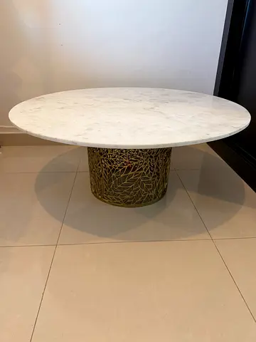 Marble Round Coffee Table (Home Centre) - Great Condition