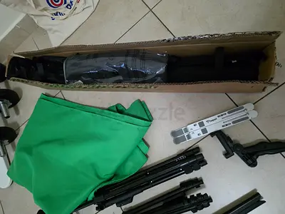 COMPLETE Creator Content Setup: Green Screen, LED Panels, Ring Light, Tripods  Laptop Stand!