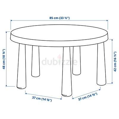 IKEA Mammut Round Childrens Table 85cm