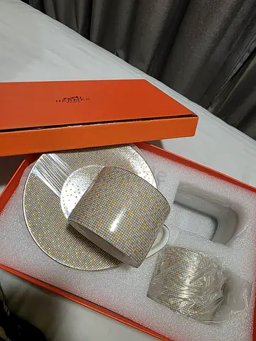 Hermes cup and plates for sale