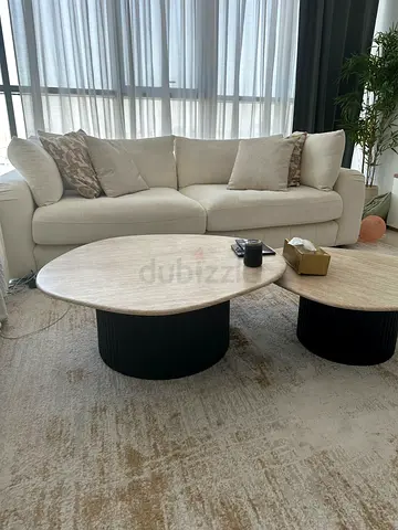 Beige Curved 3-Seater and 2- seater Sofa in very good Condition