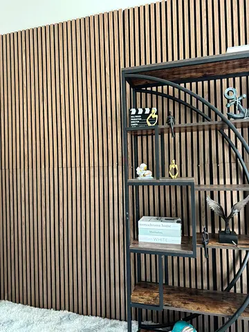 Set Wood Slat Acoustic Wall  Ceiling Panels – 120 x 60 cm, Walnut Finish