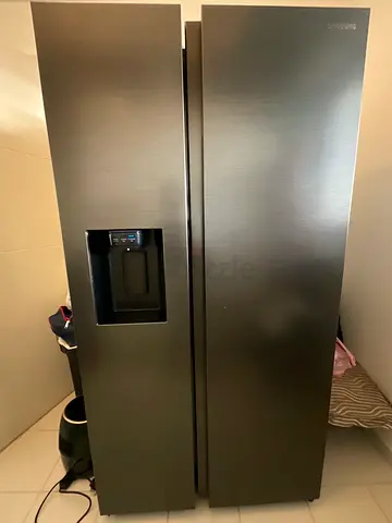 Samsung Side-by-Side Refrigerator 617L (Non-Plumbed Water  Ice) - Matte Black