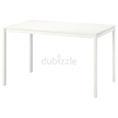 IKEA MELLTROP Simple White Rectangular Dining/Work Table - 6 Seater