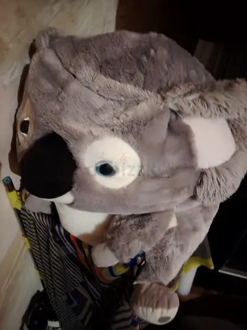 Large Gray Plush Koala Stuffed Animal - Very Soft, Good Condition
