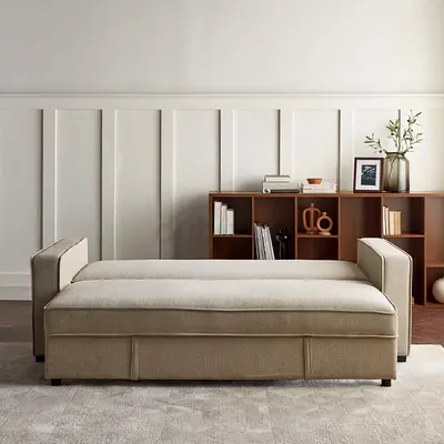 3-Seater Pull-Out Sofa Bed with Storage