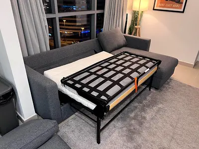 Almost Like New Condition ikea vimle L shape sofa bed with mattress