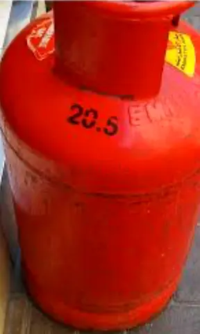 Butane gas cylinder (20.5 kg) - used, good condition