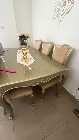 Dining table with 6 seater chairs