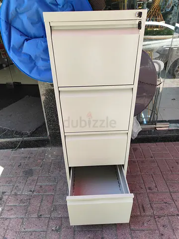 Metal 4-Drawer Filing Cabinet - Gray Lockable