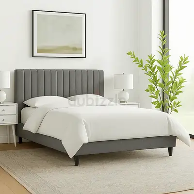 Brand New Queen Size Luxury Velvet Bed Including Spring Mattress
