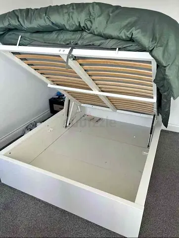 Ikea malm queen size hydraulic storage bed with mattress