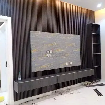 Modern Fluted TV Feature Wall