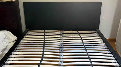 IKEA Malm Double size bed frame with mattress.