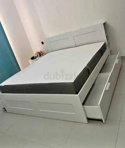 Ikea bremenes bed with mattress queen size