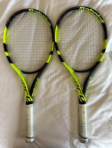 Pair of Babolat Pure Aero Team Tennis Racquet (Used) Personally Signed by WTA Pro Leylah Fernandez