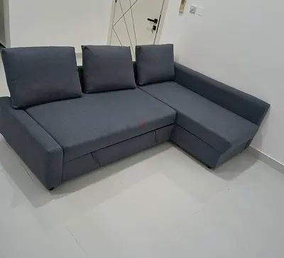 Ikea L Shape Sofa cum bed with big storage in L
