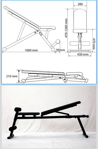 Foldable Basic Weight Bench for Home Gym, Full Body Workout Bench