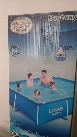 Bestway Steel Pro Rectangular Above-Ground Family Pool - 2.59 x 1.70 x 0.61 m (Used Box)