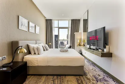 Prime Studio w/ Water Canal View Near Burj Khalifa | Furnished | Flexible term
