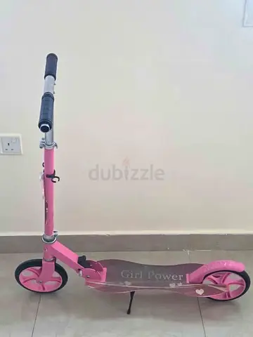POWER GIRL - PINK SCOOTER with SAFETY KIT