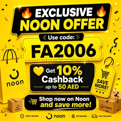 EXCLUSIVE NOON CASHBACK OFFER FA2006