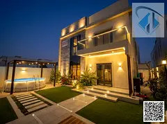 Villa for sale in Ajman, connected to electricity, water, and air conditioning. Excellent location,
