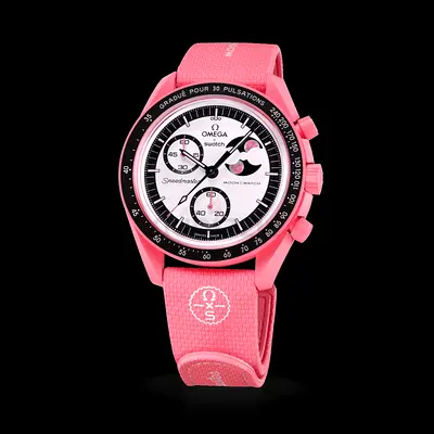 Omega x Swatch MoonSwatch Pink Mission Chronograh mastar