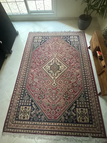 Ornate Traditional Area Rug with Geometric and Floral Patterns