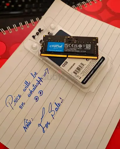 Brand New Crucial DDR5 Laptop RAM (12GB, 5600MHz).