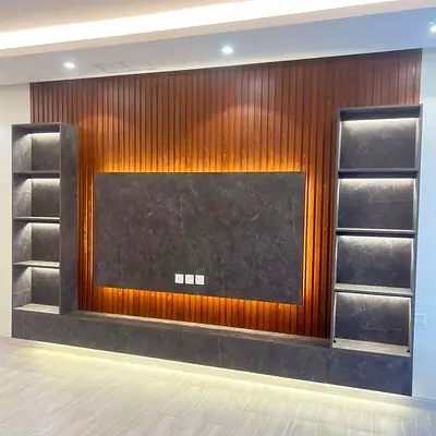 Elegant Illuminated Feature Wall