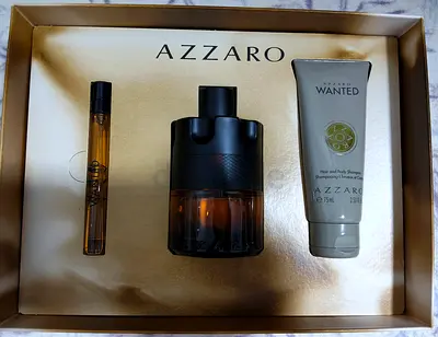 Azzaro Wanted 3-piece Gift Set - Parfum 100ml + Shampoo + Parfum 10ml