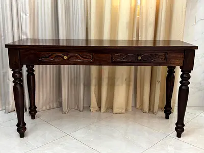 Solid wood console table