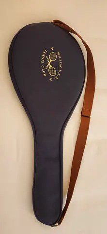 Wilson U.S.A Tennis Club 1914 Tennis Racket Cover / Carry Case - Navy Colour with Bronze Strap