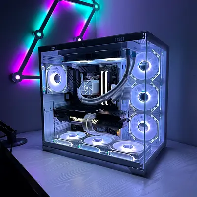 White RTX 3080 Ryzen 7 5700X Gaming PC Rendering PC Desktop PC Computer