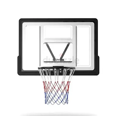 Marshal Fitness Wall Mount Basketball Hoop – Weatherproof Nylon Net, Durable PE