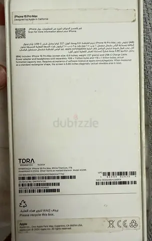 ، Apple iPhone 16 Pro Max 1TB White Titanium like new 🫰🏼