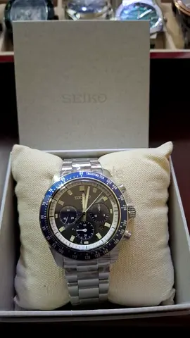 Seiko stainless steel chronograph mens watch - Brand New