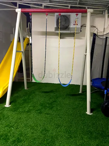 Metal Frame Kids Swing Set with Two Seats - Good Condition
