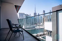 Exclusive 1BR with Burj Khalifa and Canal View