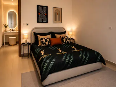 Luxury Private Master Bedroom | Marina 52|42 | Full Skyline  Bluewaters View | Ensuite Bath + Dress